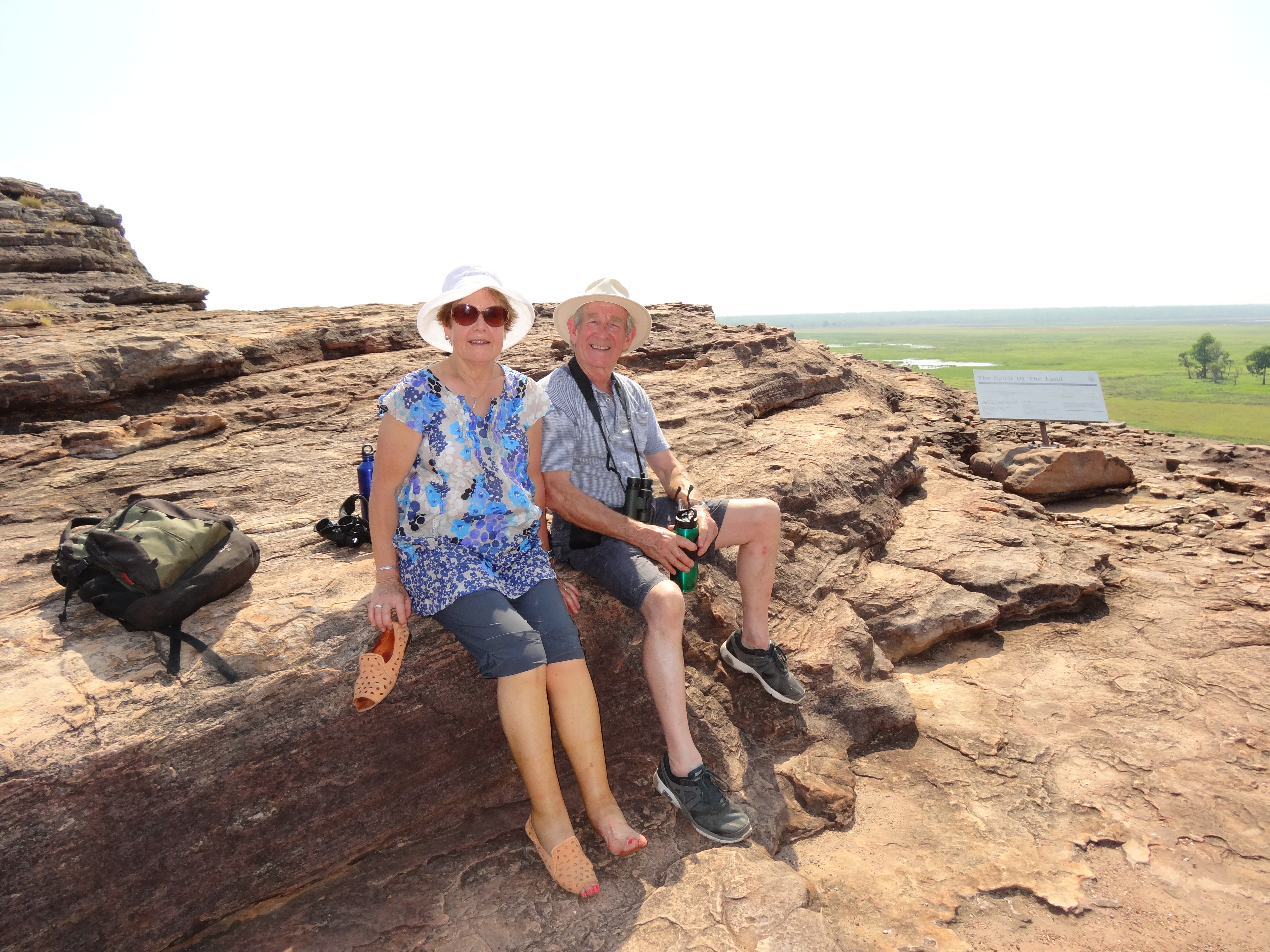 My guests Chris and Eileen on Nadab Lookout overlooking the floodplain